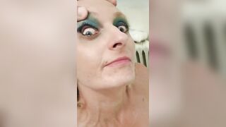 German sexy MILF Sandra facefuck deepthroat strangle