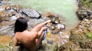 Morbid masturbates while I get naked in the river - Silvana Lee & Brian Evansx