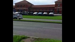 German Prostitute curvy sexy MILF Sandra show her tits cardriver Summer 2025