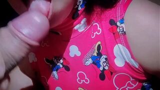 College hottie Sexy Latina Intense stepmom Gives the Best Blowjob to Stepson with Happy Ending, Rich Amateur Homemade Oral Sex.