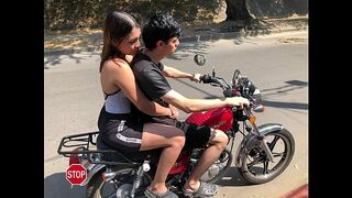 I TAKE MY LATIN EROTIC STEPMOM TO COLOMBIA ON THE MOTORCYCLE TO HAVE SEX AND CHECKS MY STEPFATHER HORNY FAMILY PORN IN SPANISH