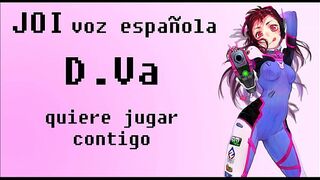 JOI with D.Va from Overwatch. Spanish voice!
