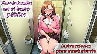 Te feminizan en un baño público. ¡Obedece! - ASMR JOI voz española.