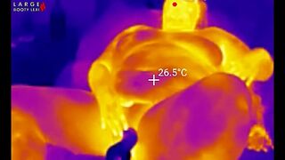 First BBC Sex Machine Fuck: Oiled Up BIG BOOTY BBW Cums Hard on Your Massive Cock, 15 Min Ride and Cum Countdown, POV Thermal (4K Landscape)