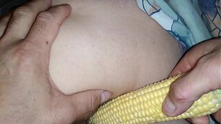 beautiful erotic MILF pussy fuck corn