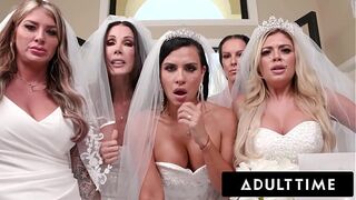 ADULT TIME - Big Titty hot cougar MILF Brides Discipline Big Dick Wedding Planner With INSANE REVERSE GANGBANG!