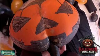 Mama Studio on BBC fucking a Sexy erotic Brazilian gorgeous mature MILF's Halloween Jack O'Lantern