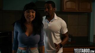 Big boobs curvy curvy MILF performs exorcism by fucking her BBC husband