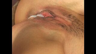 Sexy brunette cougar MILF with big tits seduces a young black cock