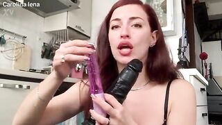 CAROLINA IENA – erotic JOI dickrate - Italian bitch comments and humiliates your tiny dick