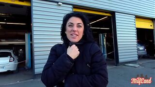 Hot hot cougar milf Sabrina knows what to do with two cocks