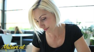 Hot Blonde gorgeous mature MILF Gets Creampied By Stud's Monster Cock