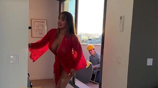 Curvy thick Latina wild MILF wants her plumber to fuck her with his big cock - La Paisita Oficial
