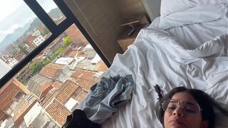 ROUGH CASTING RIDE - Petite Busty Colombian Curvy Latina wild MILF Brunette With Big Tits Does Blowjob Deepthroat Doggy Style And Cowgirl