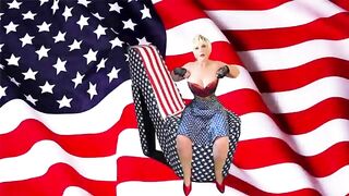 Sultry sexy granny USA: My Patriotic Stick & Lick Orgasms