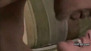 Horny thick MILF DPs Stud