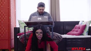 Mylfex - Sweet Spanish sexy beautiful MILF Confronted by Boy of the House