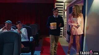 Movie theatre had college couple fucking disburbing old people trying to watch