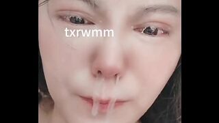 [Domestic] swag domestic Internet celebrity selfie letter circle bitch deep throat training results / ASMR / snot sound / sound / tears / saliva drawing / BDSM / bundle / appointment / appointment adjustment / domestic original AV