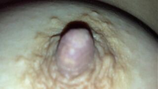 Touching Chinese girlfriend's boobs while s.