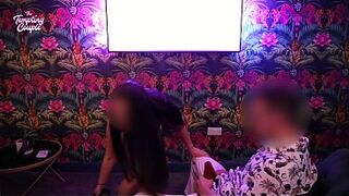 Chinese Stripper Sucks and Fucks Client with Big White Cock