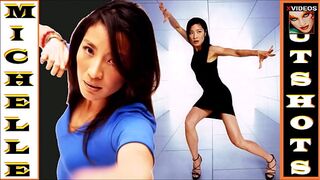 Michelle Yeoh BALLBUSTING compilation - beautiful asian actress kicks in the balls, nut shots, groin knee