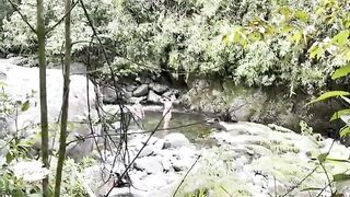 Colombian couple caught having sex outdoors in a river - Savannah Watson