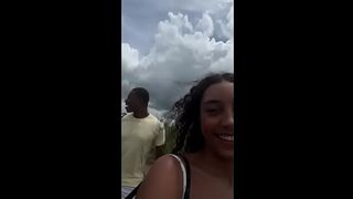 Sexy Brazilian brunette fucking outdoors with her friend - Nati Roza