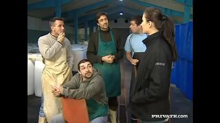 Patricia Diamond Gets Gangbanged by Factory Workers Including a DP