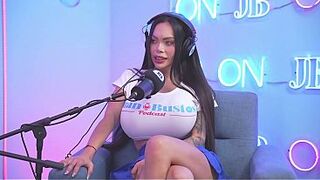 NikolleLove, an Argentinean with HUGE MONSTROUS TITS, bathes in OIL and destroys her pussy until she orgasms.