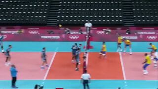 Douglas and the team from Brazil blowing the Argentina Olympics