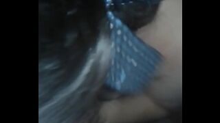 Busty Argentina sucking husband's cock