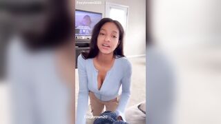 POV Sexy Ebony slut BEGGING for cum on face