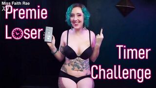 Premie Loser Timer Challenge - Preview - Premature Ejaculation Humiliation Femdom POV JOI Game by Miss Faith Rae with Jerk Off Instructions and Cum Countdown - HD 1080p MP4