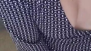 gorgeous mature MILF masturbates on video call