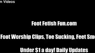 Foot fetish cum countdown