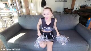 Cheerleader is ready for step daddy