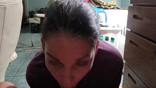 I suck out a nice load and then keep sucking my man afterwards!