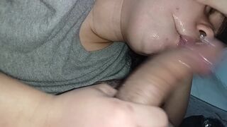 best handjob inside my throat, I destroyed it with daddy's dick in the handjob????????????????????????????????????????‍