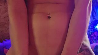 Hot Tattooed curvy beautiful MILF OnlyFans Model @nephilaaranea Riding Huge Dildo and Squirting While Fucking