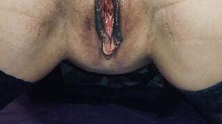 Graceful sex with a beautiful slender sexy beautiful milf in fishnet stockings