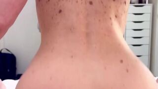 Hot hairy mature naughty sexy MILF reverse cowgirl