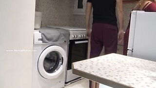 Stupid Maid Stuck in Washing Machine