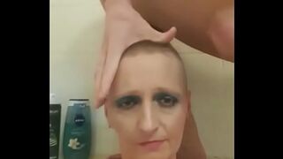 German curvy beautiful MILF Sandra COHF cum on her face cumshot