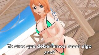 Nami give you instructions to jerk off (dirty JOI Spanish)