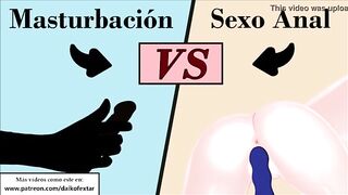 Play dirty hardcore JOI VS ANAL with me. SPH and humiliation. Spanish voice.