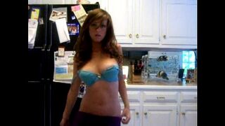 Young german Sexy college stripping in the kitchen ( Hidden Hollywood Tapes - www.FreeTa