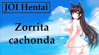 dirty hardcore JOI hentai with a horny slut, in Spanish.