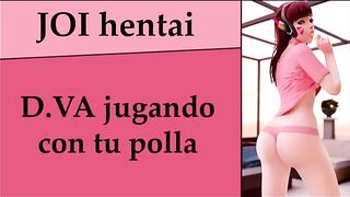 D.VA wants to play with your cock. sexy kinky JOI in Spanish.