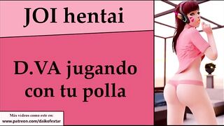 D.VA wants to play with your cock. sexy kinky JOI in Spanish.